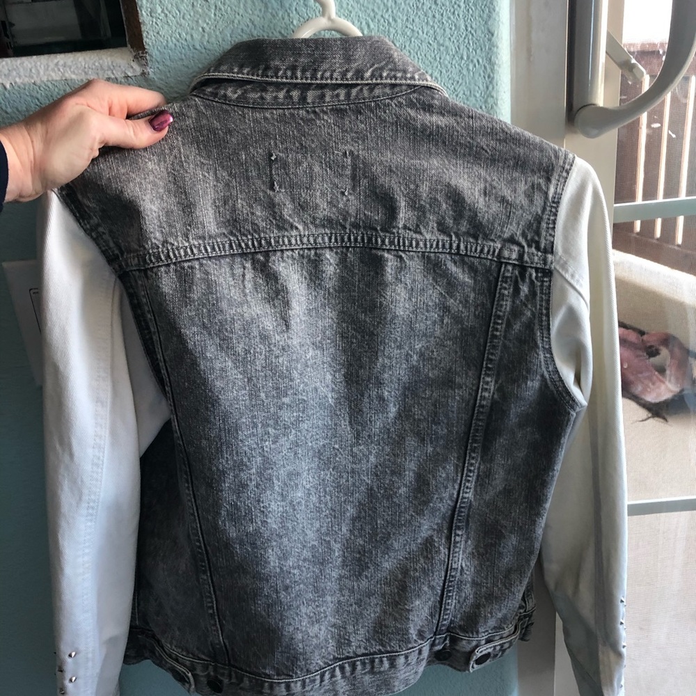 Sandro grey and white jean jacket - Picture 3 of 6